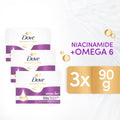 DOVE Radiant+Care Serum Bar Triples 50x Niacinamide + Omega 6 90G 3x