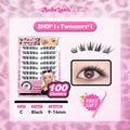 BABELASH New Version 3.0 Black Adhesive  strip 80-120 Clusters Glue -Free Eyelashes-BH01