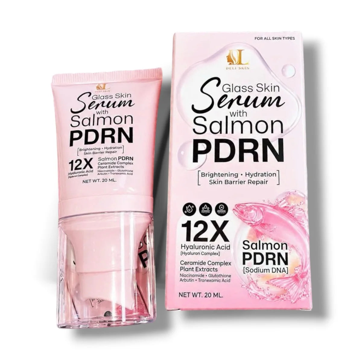 DEL SKIN Glass Skin Serum with Salmon PDRN – 20ml