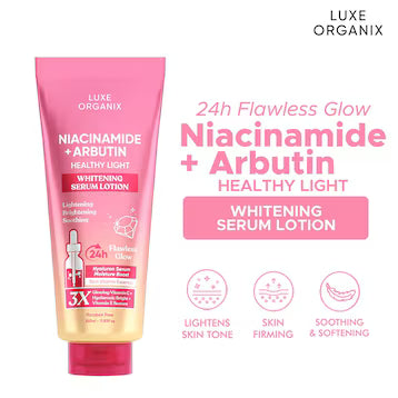 LUXE ORGANIX Niacinamide + Alpha Arbutin Whitening Serum Lotion 350ml