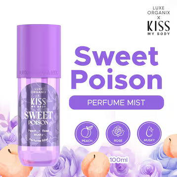 LUXE ORGANIX Kiss My Body Sweet Poison Perfume Mist 88ml