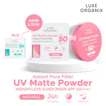 Luxe Organix 24H Zero Sebum Instant Pore Blurring Weightless Matte Powder Spf 50 Pa++++ Natural 15G