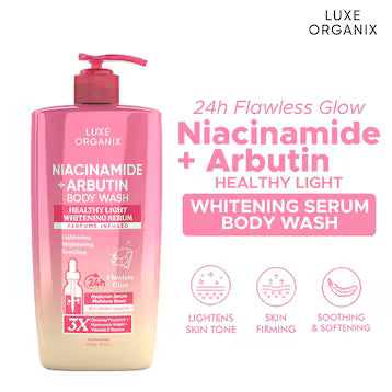 Luxe Organix Niacinamide + Arbutin Healthy Light Whitening Serum Perfume Infused Body Wash 1000G
