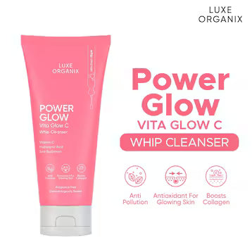 Luxe Organix Power Glow Vita Glow C Whip Cleanser 150g