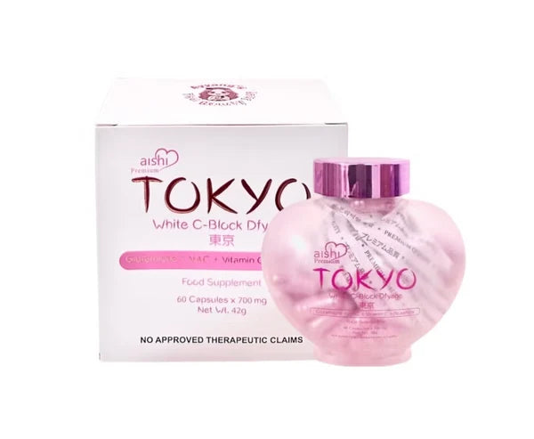 AISHI TOKYO Premium Gluthatione+NAC Vitamin C + Rosehips 60 Capsule (NEW PACKAGING)