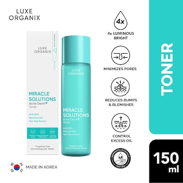LUXE ORGANIX Luxe Organix Miracle Solutions Acne Derm + Toner 150ml