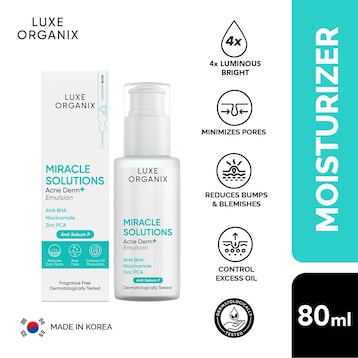 LUXE ORGANIX Luxe Organix Miracle Solutions AHA/BHA Acne Derm+ Emulsion 80ml