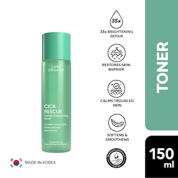Luxe Organix Cica Rescue Gentle Brightening Toner 150ml