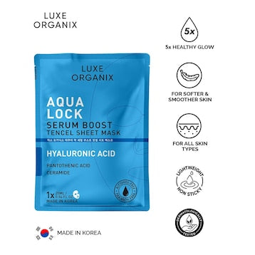Luxe Organix Aqua Lock Serum Boost Sheet Mask 25ml