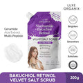 LUXE ORGANIX Niacinamide + Bakuchiol Retinol Velvet Salt Scrub 300g