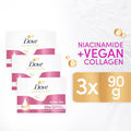 Dove Radiant+Care Serum Bar Triples 50x Niacinamide + Vegan Collagen 90G 3x