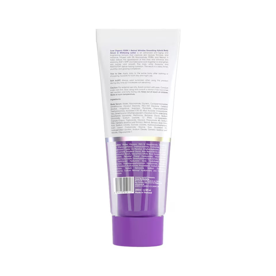 LUXE ORGANIX PDRN Plus Retinal Wrinkles Smoothing Hybrid Body Serum And Whitening