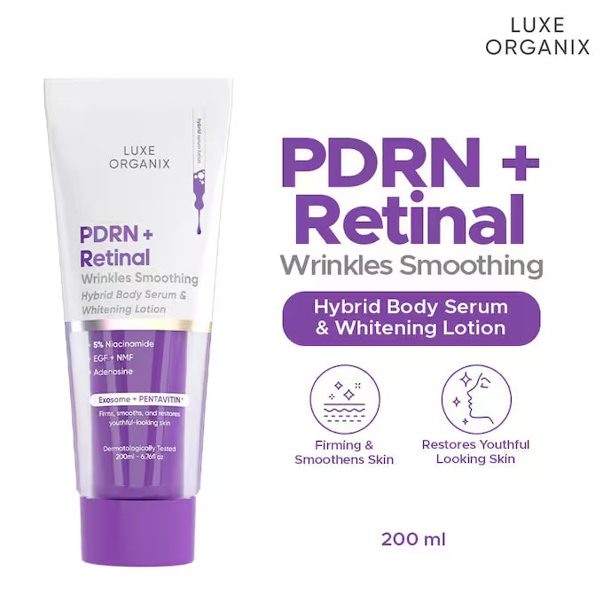 LUXE ORGANIX PDRN Plus Retinal Wrinkles Smoothing Hybrid Body Serum And Whitening