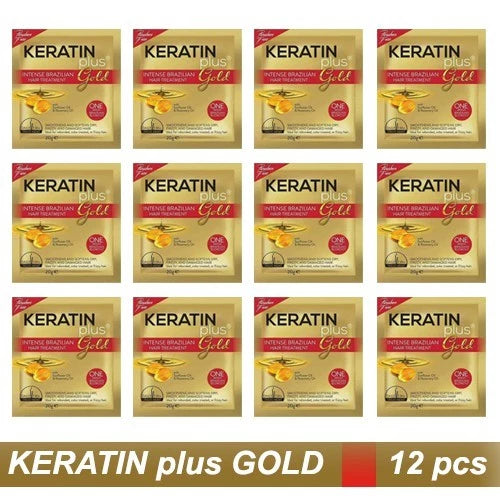 KERATIN plus Gold Intense Brazilian Hair Treatment 20g- 12pcs