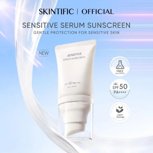 SKINTIFIC Sensitive Serum Sunscreen 50g SPF 50 PA++++ Protect from UVA/UVB