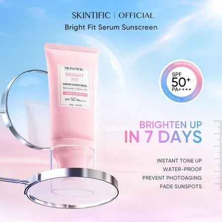 SKINTIFIC 2% Niacinamide Brightening Serum Sunscreen SPF 50+PA++++ For All Skin Types 50g