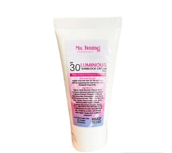Ms. Tsung Luminous Sunblock Cream SPF30 30g