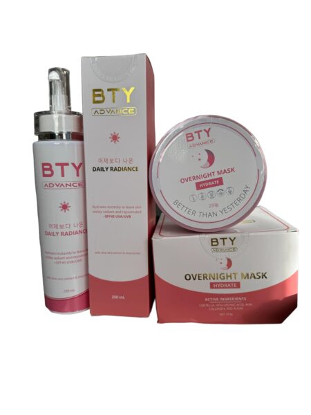 BTY ADVANCE Overnight Mask + Daily Radiance (FOR VARICOSE, PEKLAT, STRETCH MARKS, PEKAS, MELASMA, PIMPLES)