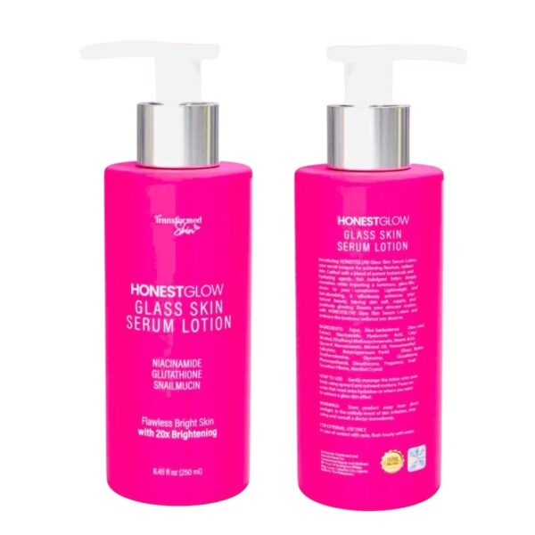 Honest Glow Glass Skin Serum Lotion with NIACINAMIDE, GLUTATHIONE and Snail Mucin
