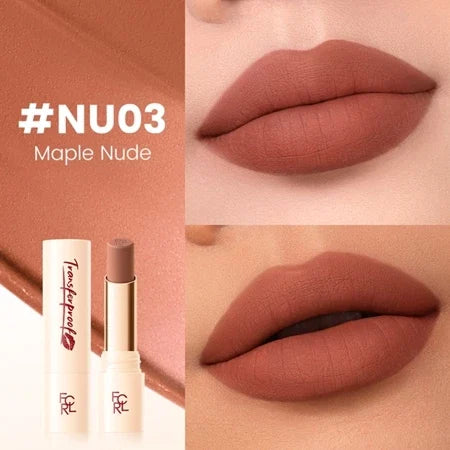 FOCALLURE TransferproofHero Matte Lip Tint Lipstick Waterproof Long Lasting (NUO3 MAPLE NUDE)