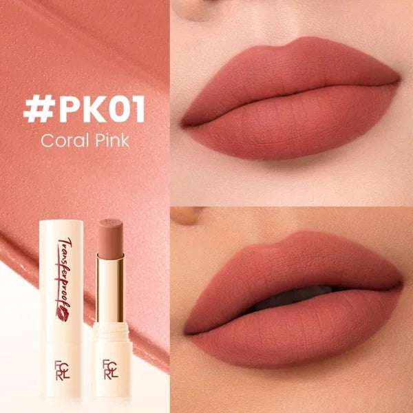 FOCALLURE TransferproofHero Matte Lip Tint  (#PKO1 CORAL PINK)