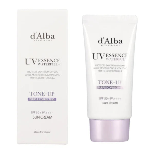 D alba UV Essence Waterfull Tone-UP Purple Correcting Suncream SPF50++PA++++ 50ML (BUY1 TAKE1)