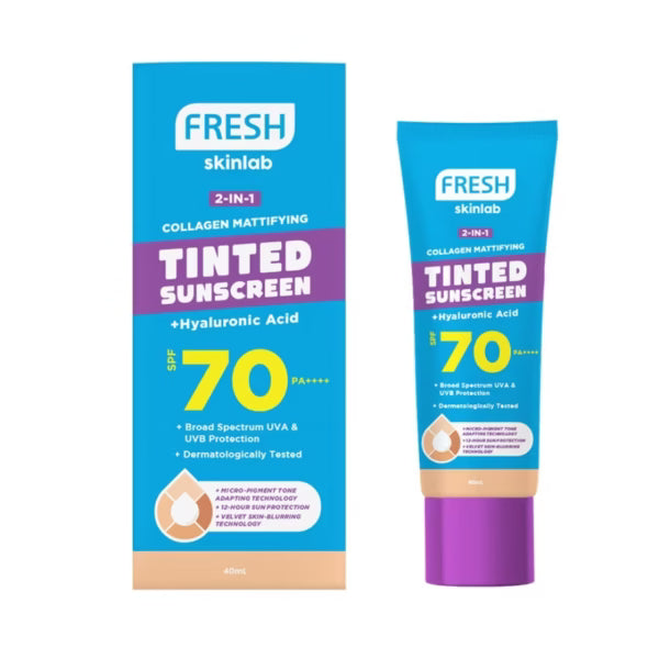 FRESH Skinlab 2 in 1 Collagen Mattifying Tinted Sunscreen SPF 70 40mL