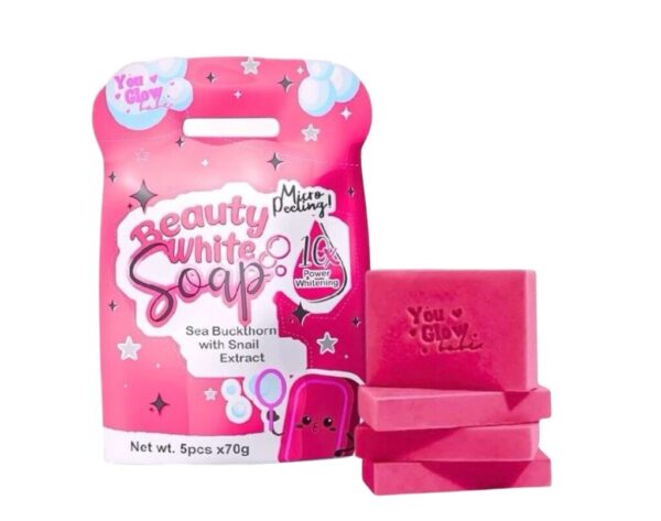 YOU GLOW BABE Beauty White Soap Micropeeling 5PCS Per Pack (New Packaging)
