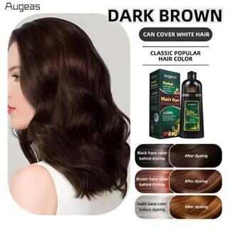 AUGEAS Herbal 3in1Hair Dye shampoo 500ml-DARK BROWN