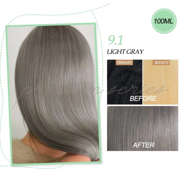 Bremod Hair Color Premium (Light Gray 9.1 with Oxidizing cream)