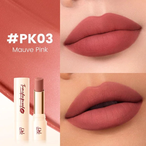 FOCALLURE Transferproof Hero Matte Lip Tint Lipstick (#PKO3 MAUVE PINK)