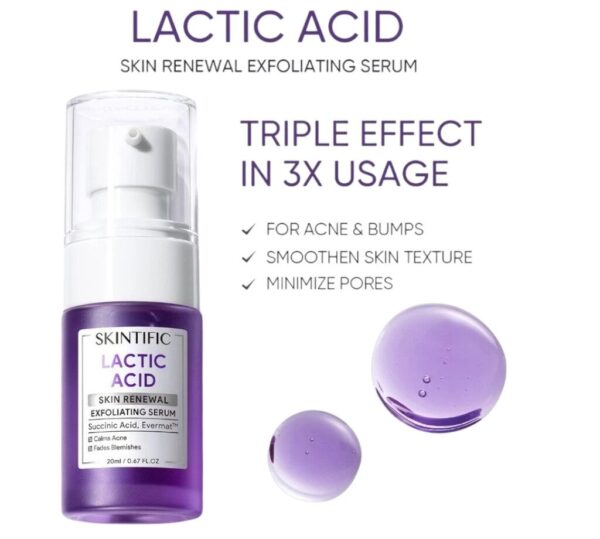 SKINTIFIC Lactic Acid Skin Renewal Exfoliating Anti Acne&Pores Serum 20ml