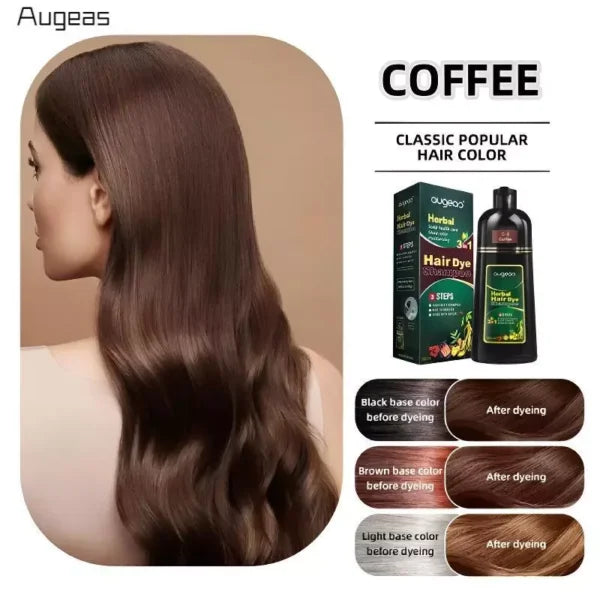 AUGEAS Herbal 3in1Hair Dye Shampoo 500ml- COFFEE