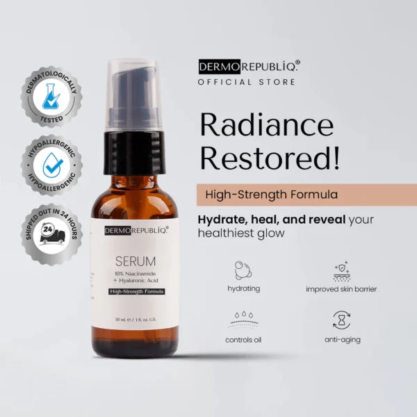 Dermorepubliq 10% Niacinamide + Hyaluronic High-Strength Formula Serum