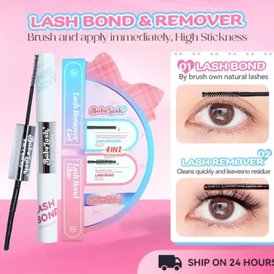 BABELASH BOND & REMOVER Eyelash Glue for False Lashes Super Strong Hold Glue Latex Suitable for Sensitive Eyes