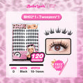 BABELASH New Version 3.0 Black Adhesive Strips 80-120 Clusters Glue-Free eyelashes 10-14mm-BH02