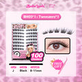 BABELASH New Version 3.0 Black Adhesive Strips 80-120 Clusters Glue-Free eyelashes 10-14mm-BH05