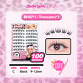 BABELASH New Version 3.0 Black Adhesive Strips 80-120 Clusters Glue-Free eyelashes 10-14mm-BH07