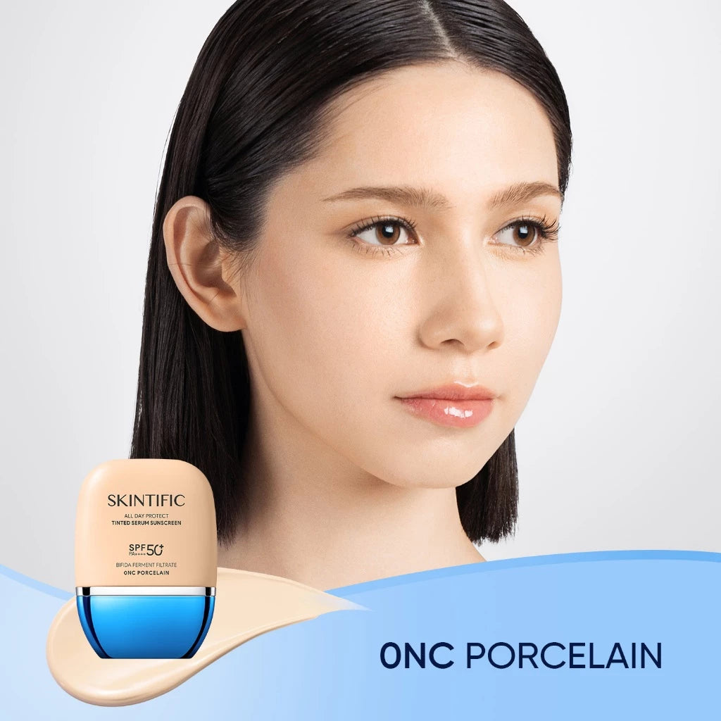SKINTIFIC All Day Protect 3 in 1Tinted Serum Foundation Sunscreen SPF50+ PA++++-(00 PORCELAIN)