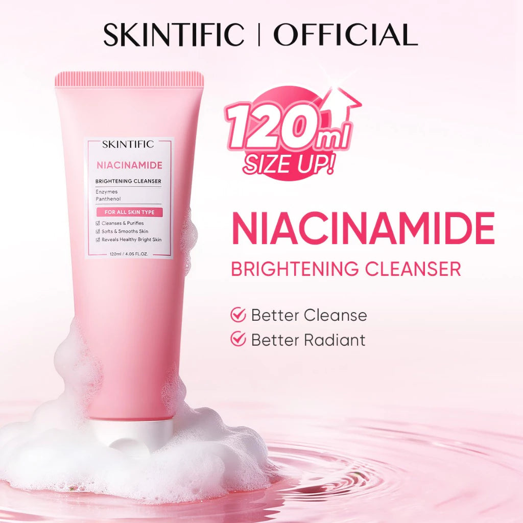 SKINTIFIC Niacinamide Brightening Facial Cleanser 120ml