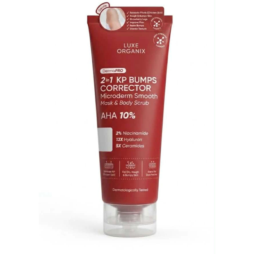 LUXE ORGANIX LUXE ORGANIX DermaPRO 2in1 KP Bumps Smooth Mask + Scrub Exfoliant 200ml
