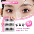 BABELASH 100-160 Cluster Self-Adhesive Lashes - Upgraded Softer, Glue-Free D Curl for Natural Look-(BA04)