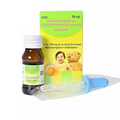 TGP Disudain nasal decongestant and antihistamine kit, featuring a 10 mL bottle of phenylephrine HCl oral drops, its green and yellow packaging box, and a blue-tipped nasal spray dropper in a clear plastic wrapper, set against a plain white background with a red TGP logo at the top.