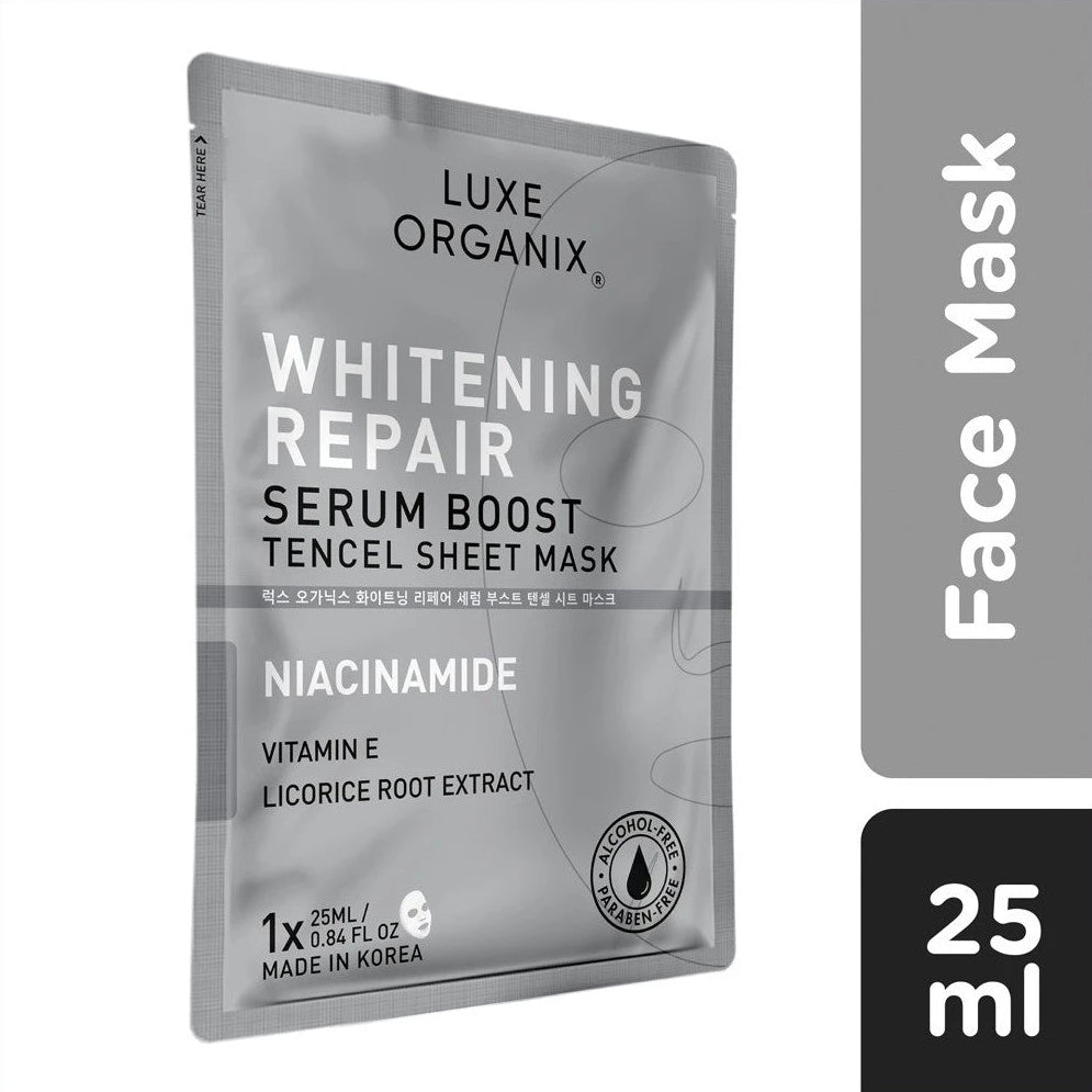 LUXE ORGANIX Whitening Repair Serum Boost Sheet Mask 25ml