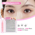 Babelash 100-160 Cluster Self-Adhesive Lashes - Upgraded Softer, Glue-Free D Curl for Natural Look-(BA13)