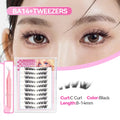 BABELASH 100-160 Cluster Self-Adhesive Lashes - Upgraded Softer, Glue-Free D Curl for Natural Look-(BA14)