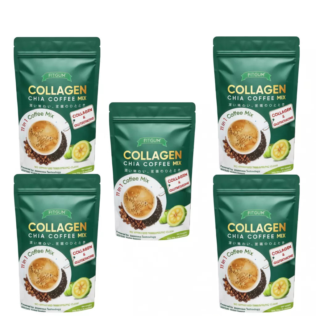 FITGUM 20X Collagen Chia Coffee 5xpack 50 Sachets