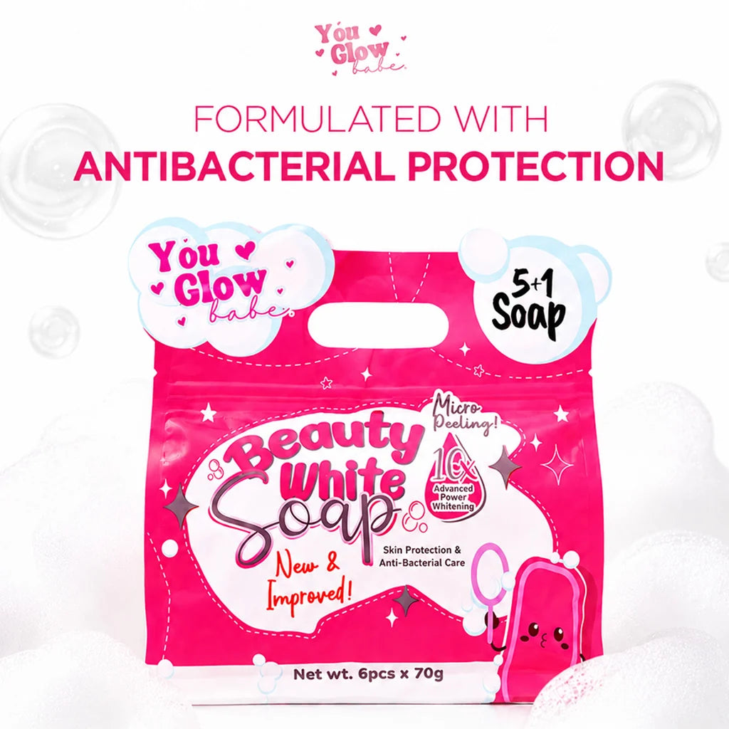 YOU GLOW BABE Beauty White Soap Micropeeling 5+1  Per Pack (New Packaging)