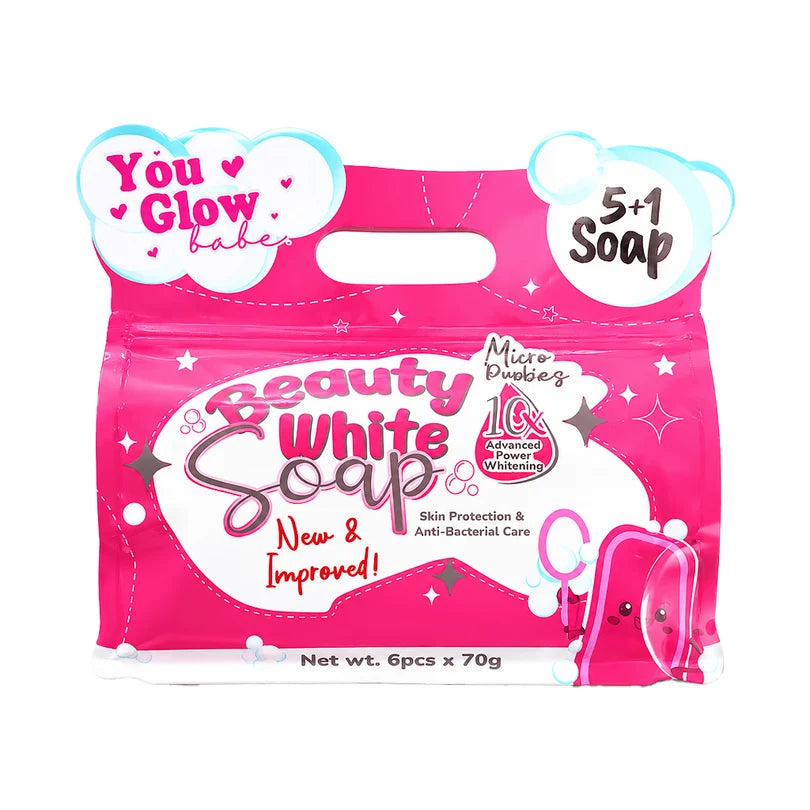 YOU GLOW BABE Beauty White Soap Micropeeling 5+1  Per Pack (New Packaging)